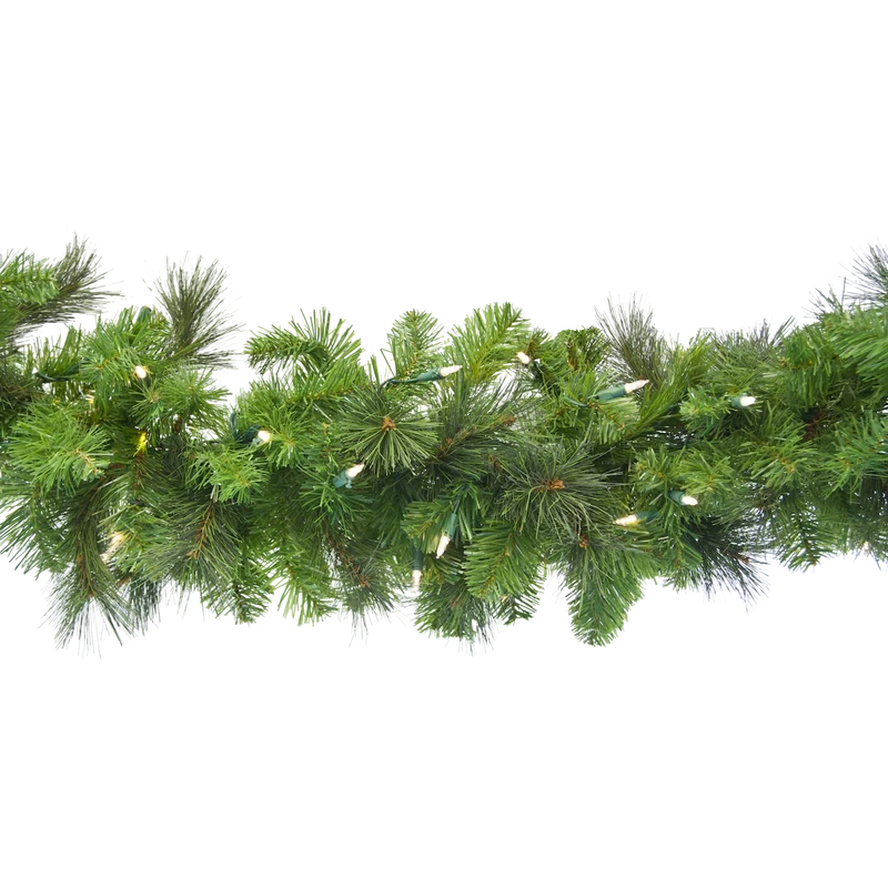9ft Pre-Lit Garland with 350 Tips; UL Listed