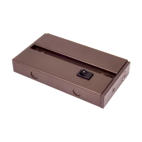 LED 2 & 3 Complete Undercabinet Hardwire box with On/Off rocker switch in dark bronze