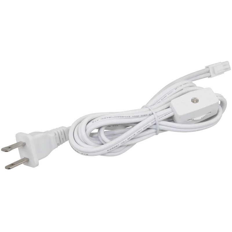 MVP 120V Puck Light 6in Jumper Cable in White