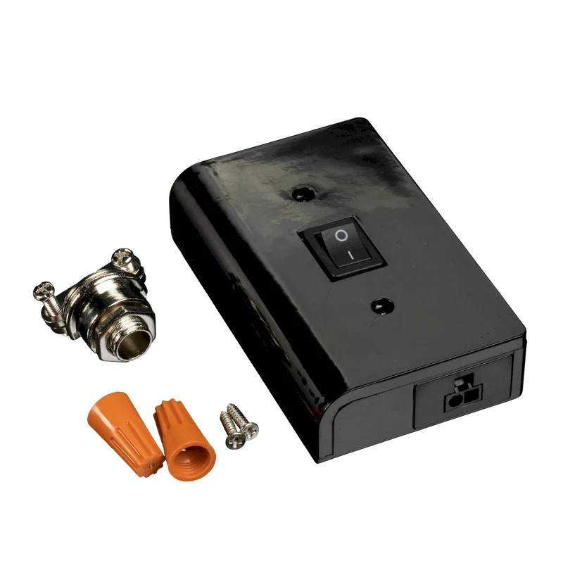 MVP 120V Puck Light Slimline Hardwire Box in Black