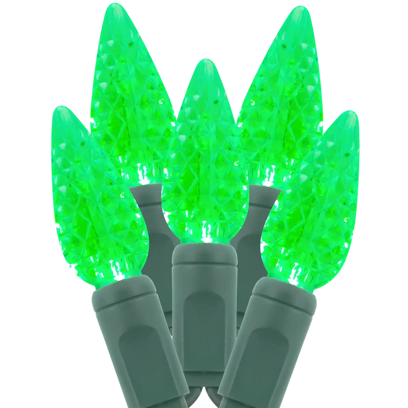 Commercial Coaxial Light String C6 Green 50/6in