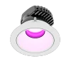 ChromaDMX 4in DMX RGB+TW Downlight, Round Trim, White Finish