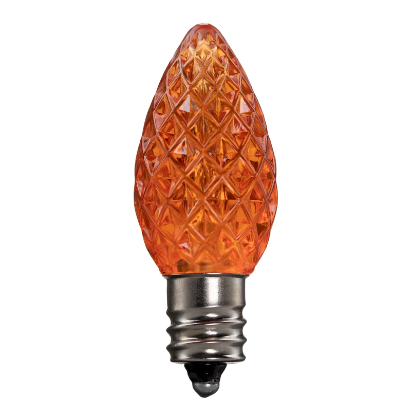 Dimmable C7 Faceted Bulb Orange Box of 25