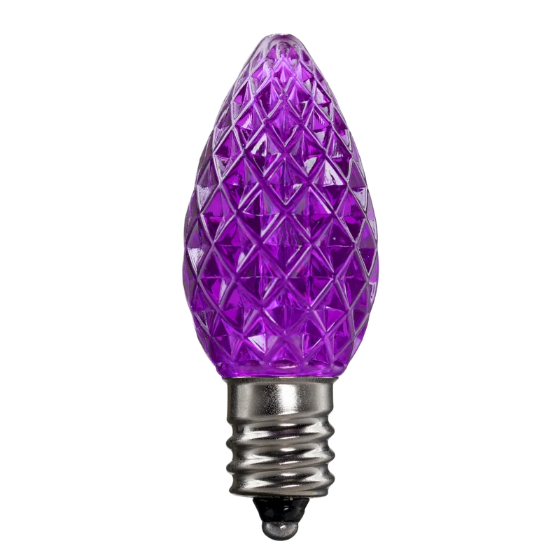Dimmable C7 Faceted Bulb Purple Box of 25