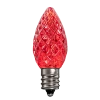 Dimmable C7 Faceted Bulb Red Box of 25