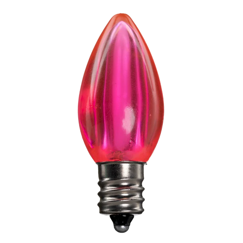 Dimmable C7 Clear Blub Pink Box of 25