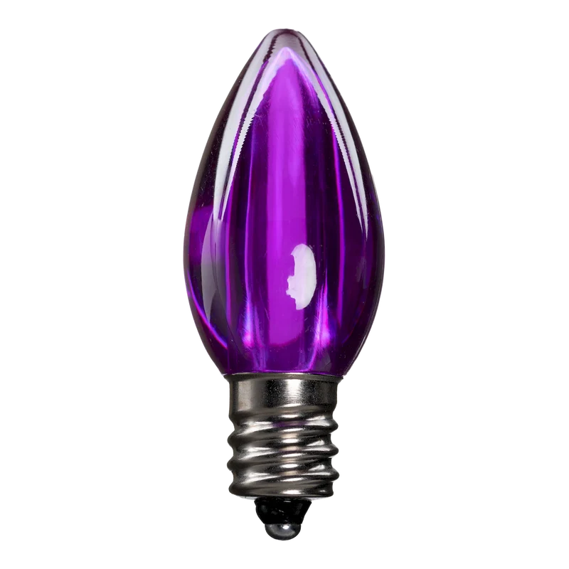 Dimmable C7 Clear Blub Purple Box of 25
