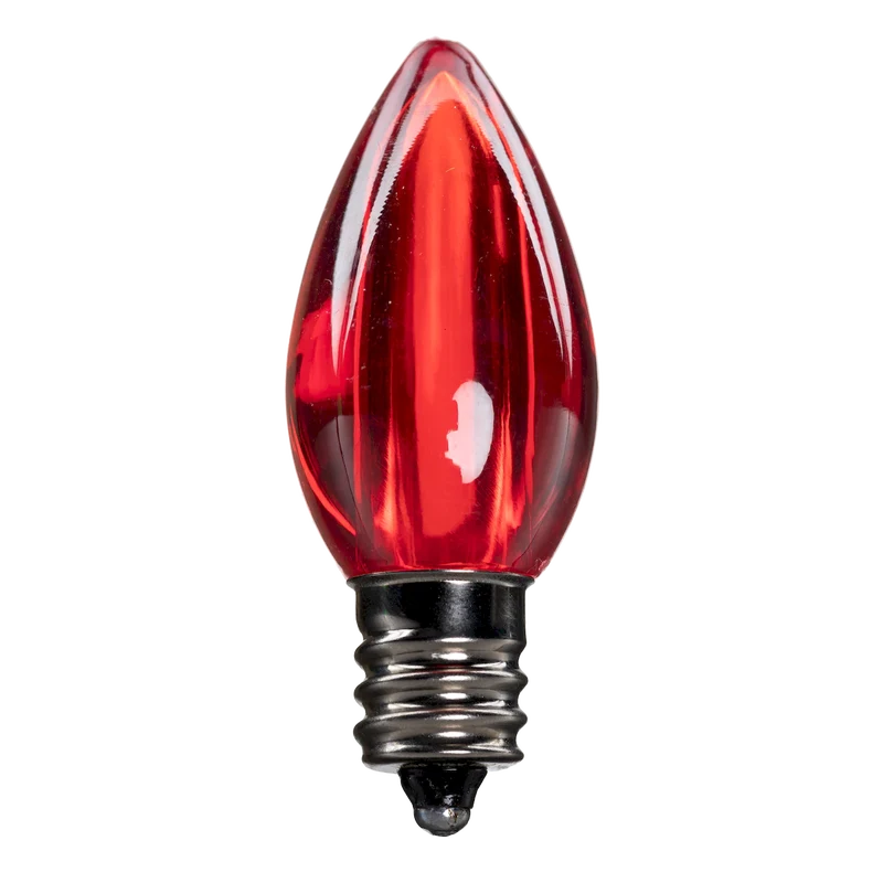 Dimmable C7 Clear Blub Red Box of 25