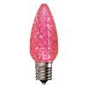 Dimmable C9 Faceted Bulb Light Pink Box of 25