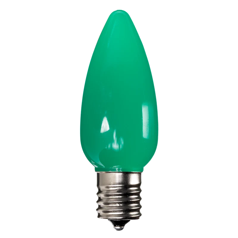 Dimmable C9 Opaque Blub Green Box of 25