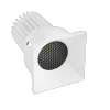 Rhyme Downlight 3in Deep Baffle Square, White Finish