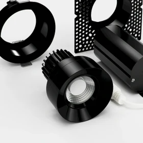Rhyme Downlight 3in Gimbal Round, Black Finish